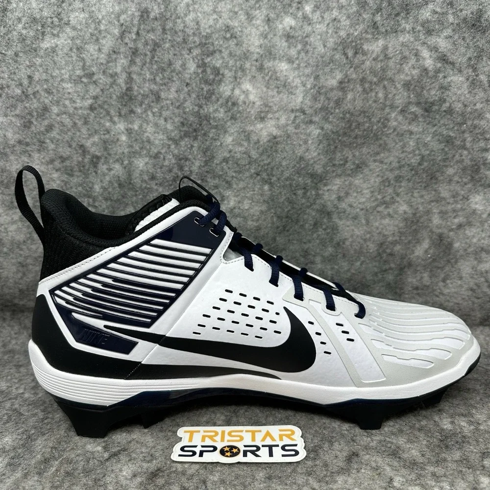 Nike Force Savage Pro 3 Football Cleats Mens Size 14 White Navy DA5453-105